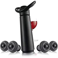 Vacu Vin 09874606 - Bomba de Vació &quot-Concerto&quot- con 4 tapones- Color negro